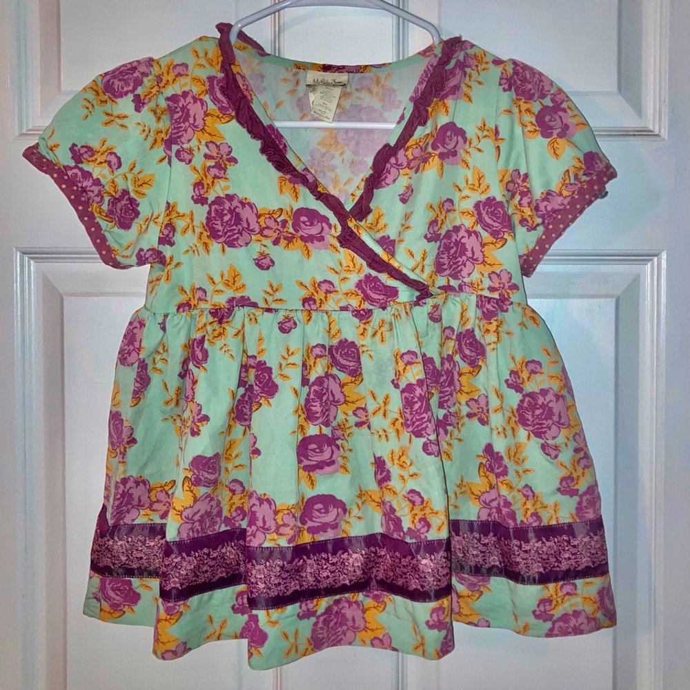Matilda Jane Ruffle Rose Garden Babydoll blouse 10